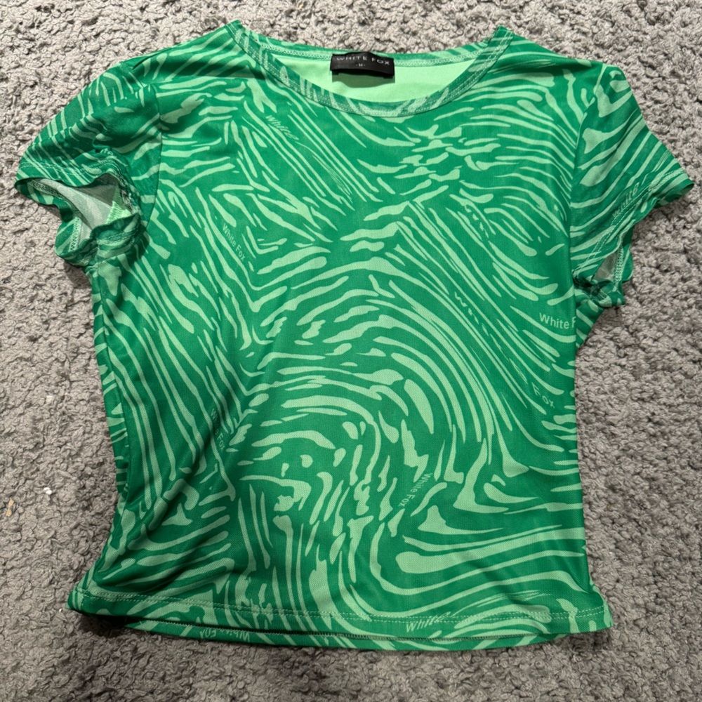 Green White Fox T Shirt